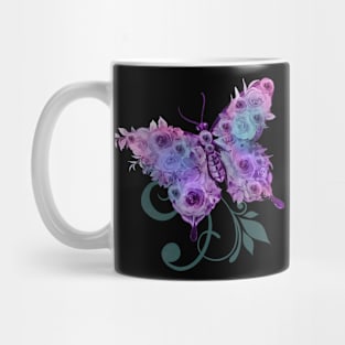 Purple Rose Butterfly Mug